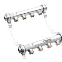 Коллектор распределительный REHAU HLV на 5 групп нерж. сталь