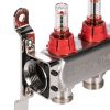 Коллектор Royal Thermo нерж. в сборе с расходомерами 1quot; ВР-3/4quot; НР с автомат. воздухоотвод-ми 6 вых. — изображение 3