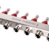 Коллектор Royal Thermo нерж. в сборе с расходомерами 1quot; ВР-3/4quot; НР с автомат. воздухоотвод-ми 6 вых. — изображение 6