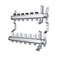 Коллектор Royal Thermo нерж. в сборе универсальный 1quot; ВР-3/4quot; НР с автомат. воздухоотвод-ми 2 вых.