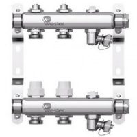 Коллектор Wester нерж. 1quot;-3/4 в сборе на 2 выхода с 2 заглушками, W903.2