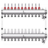 Коллектор Wester нерж. 1quot;-3/4 в сборе с расходомерами на 11 выходов, W902.11