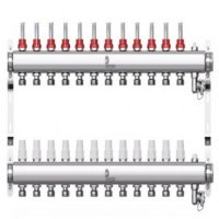 Коллектор Wester нерж. 1quot;-3/4 в сборе с расходомерами на 12 выходов, W902.12