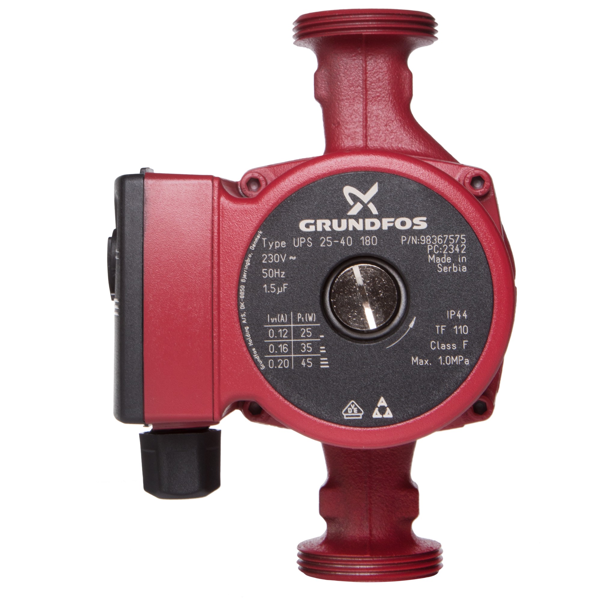 Насос циркуляционный GRUNDFOS UPS 25-40 EU, с гайками — изображение 2