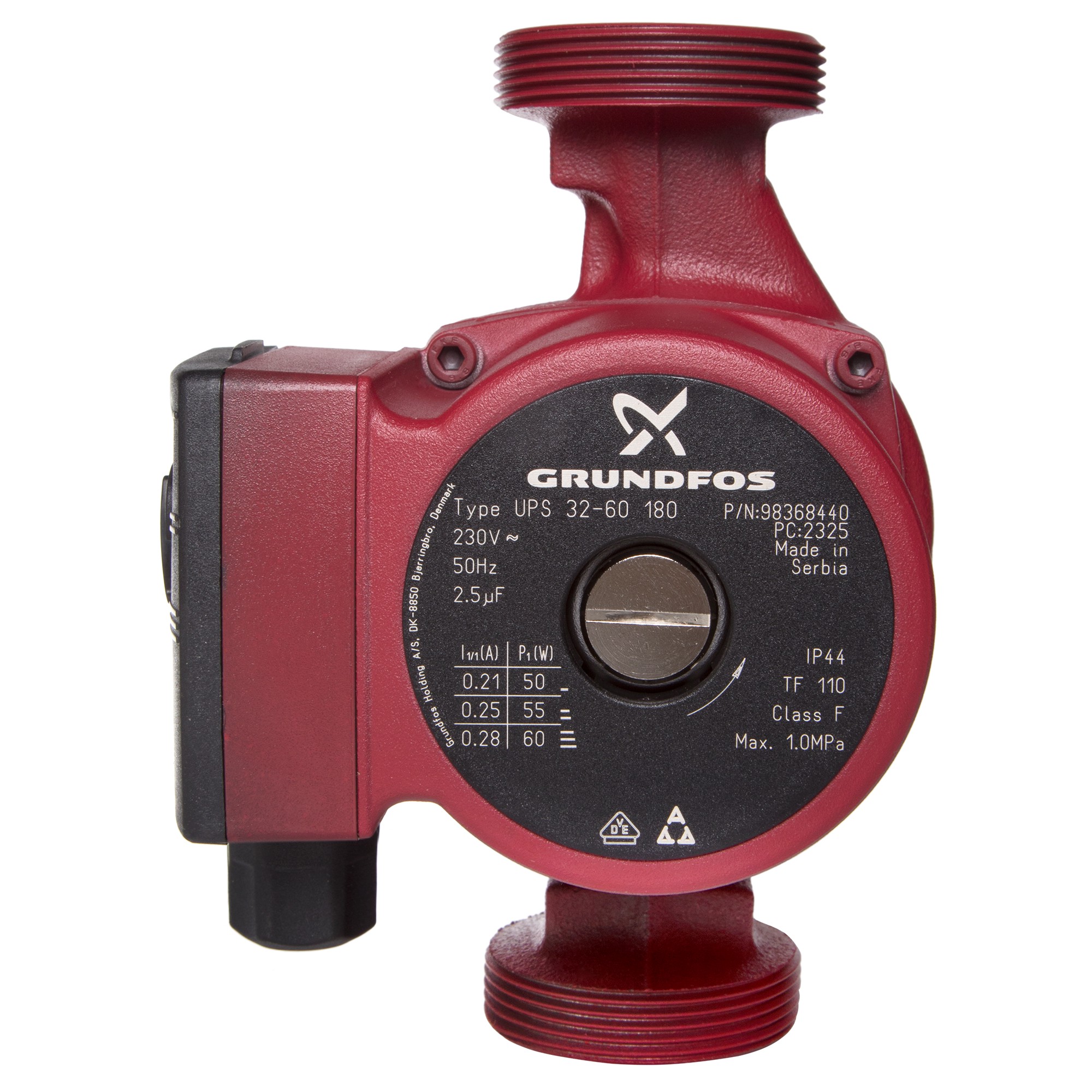 Насос циркуляционный GRUNDFOS UPS 32-60 EU, с гайками — изображение 2