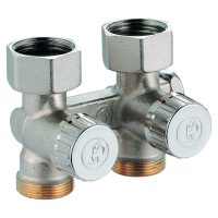 Узел нижнего подключения Giacomini прямой, для одно-и двухтр. систем 3/4quot;F x 3/4quot;E, R383X002