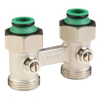 Узел нижнего подключения MVI прямой, для двухтрубных систем шарового типа 3/4quot;x3/4quot; (под плоскость)