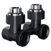 Узел нижнего подключения Royal Thermo Design угловой 1/2quot;х3/4quot; EK (черный) — изображение 2