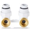 Узел нижнего подключения Royal Thermo угловой 1/2quot;х3/4quot; EK (белый) — изображение 2